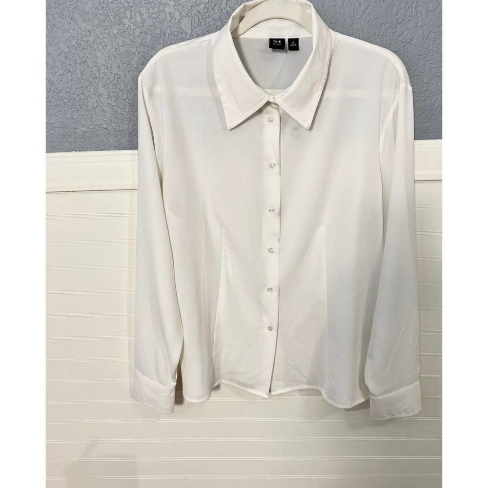 Milanowhite Button Down Collared Shirt - image 3